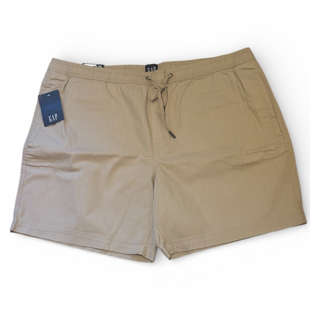 GAP Men's Khaki Flat Front Pull on Shorts - Size XXL NWT